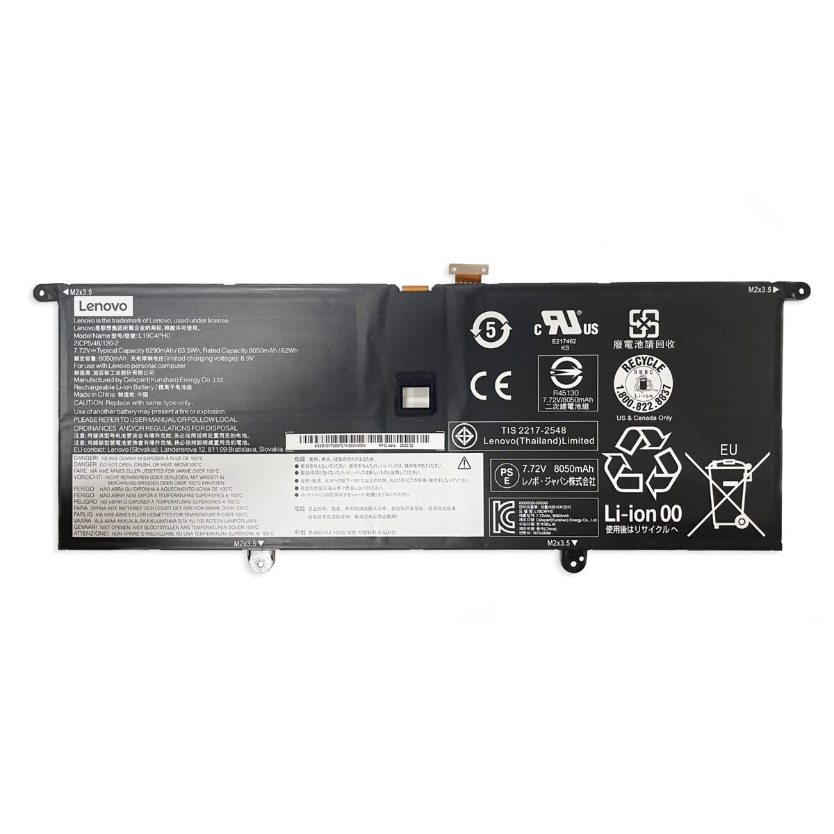 pin laptop Lenovo Ideapad 100‑15IBY – L14C3A01 (3 cell ~24 Wh)
