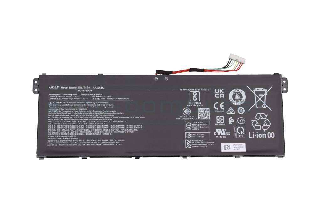 pin laptop Acer Aspire V5-171 V5-121 V5-123 V5-131 Aspire One 725 756 Chromebook C710 – AL12B32 (4 cell)