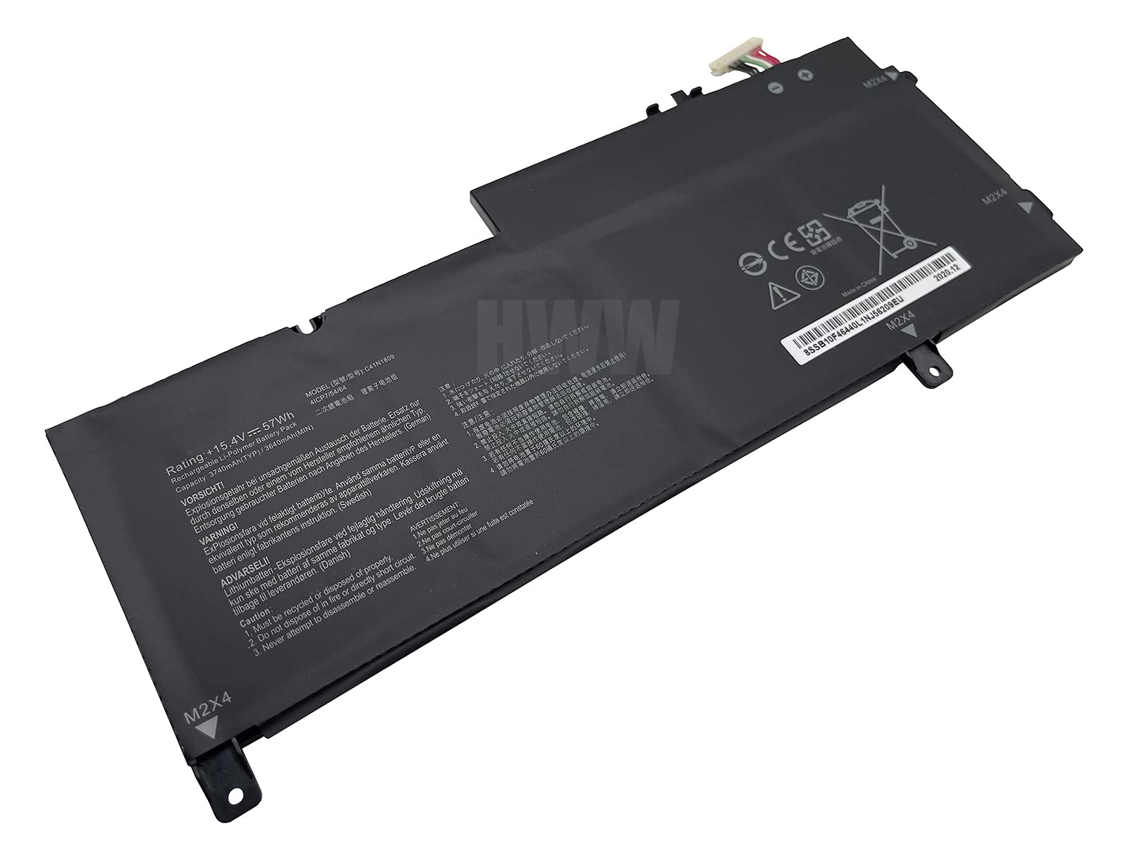 pin laptop Asus X450 X550 A550 X452 X552 – 4 cell