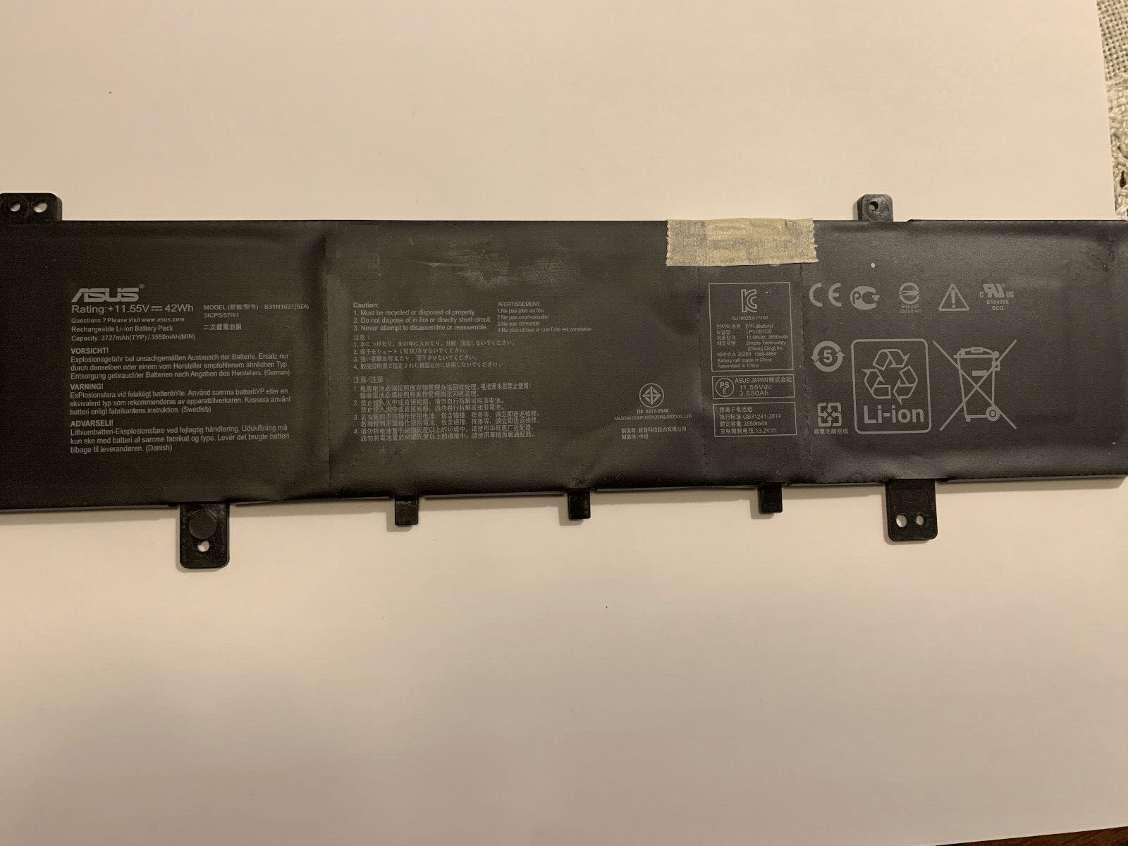 pin laptop Asus A45 K45 K55 K75 X45 X55 U57 X75 – K55 – 6 cell