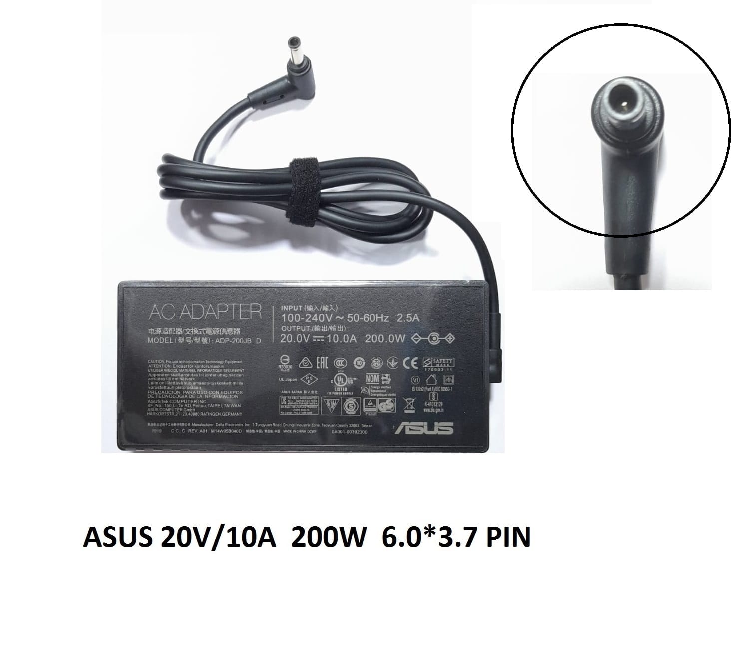 SẠC LAPTOP ASUS 19V-3.42A (Đầu TRUNG) – OEM