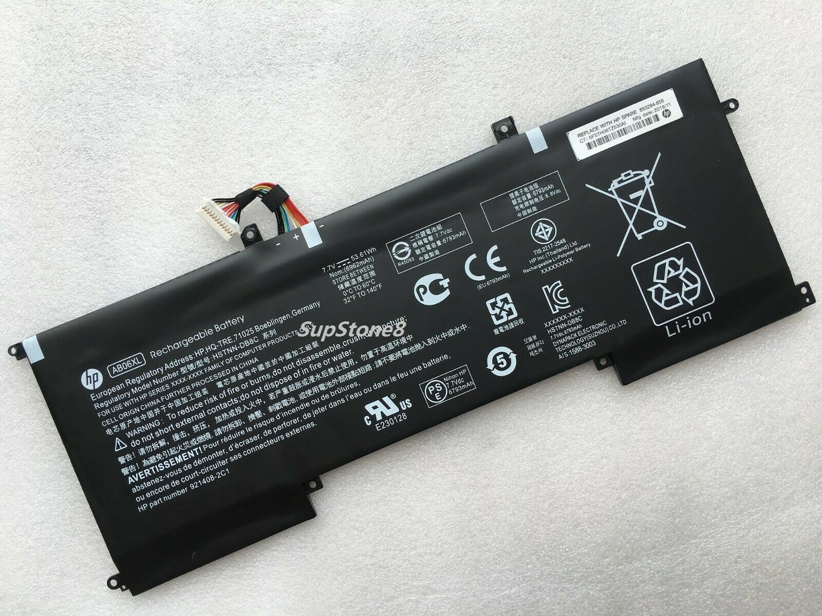 pin laptop HP Pavilion X360 15-bk000, 15-br000 – WA03XL (3 cell)
