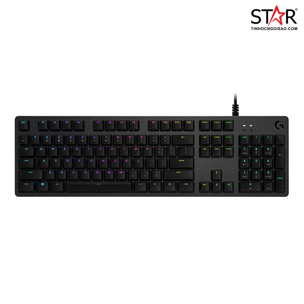 Bàn phím cơ gaming Logitech G512 Carbon | Có dây, Fullsize, Clicky Switch, RGB, Black - Ảnh 2