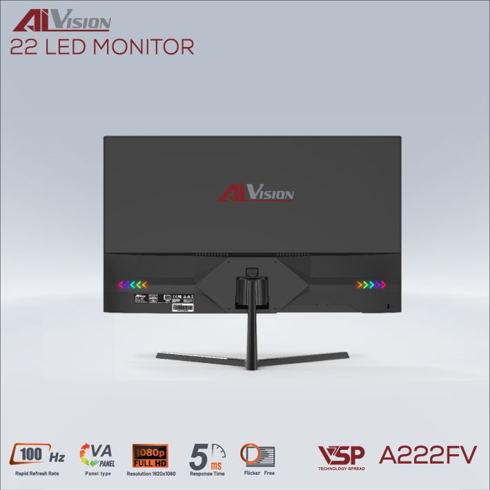 Màn hình văn phòng Aivision A222FV | 21.5 inch, FHD, VA, 100Hz, 5ms - Ảnh 5