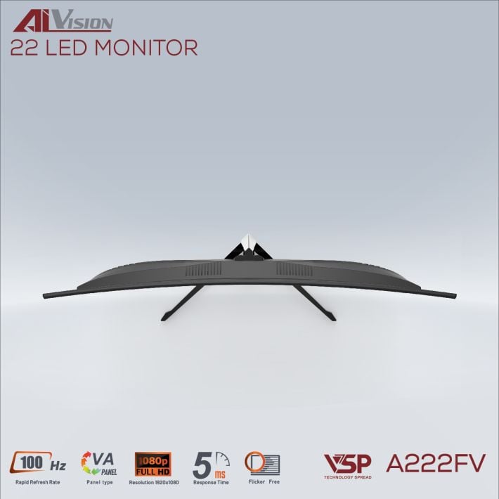 Màn hình văn phòng Aivision A222FV | 21.5 inch, FHD, VA, 100Hz, 5ms - Ảnh 3