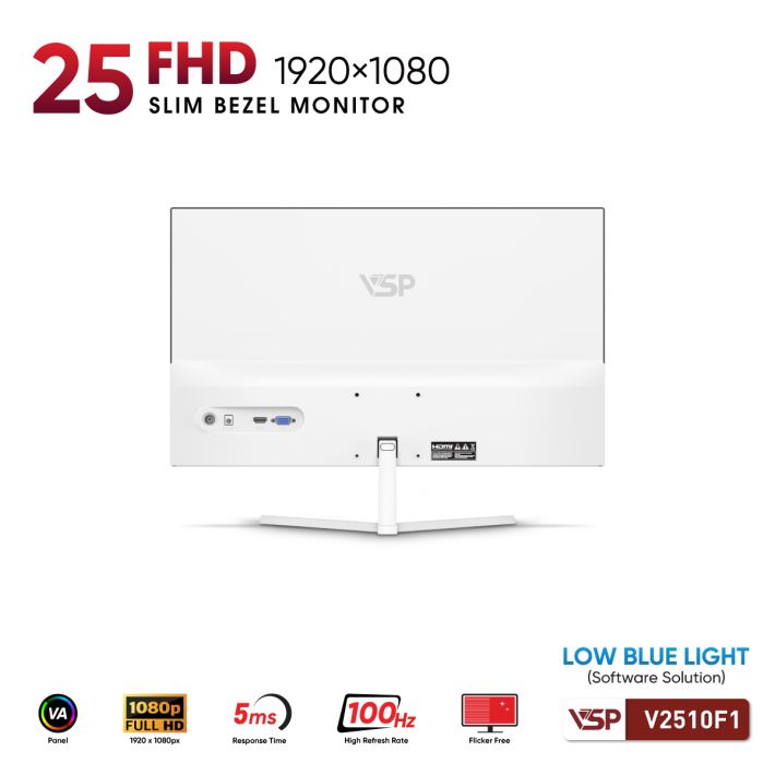 Màn hình Văn phòng VSP V2510F1 White | 25 inch, FHD, 100Hz, VA - Ảnh 4