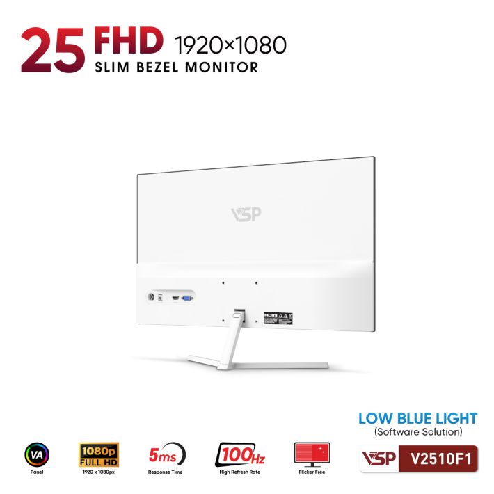 Màn hình Văn phòng VSP V2510F1 White | 25 inch, FHD, 100Hz, VA - Ảnh 5