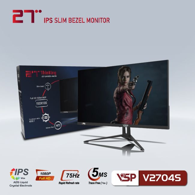 Màn hình Văn phòng VSP V2704S | 27 inch, FHD, 75Hz, IPS - Ảnh 2