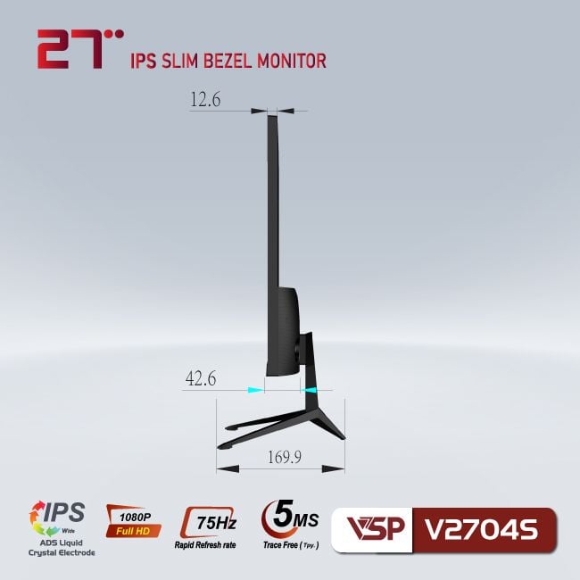 Màn hình Văn phòng VSP V2704S | 27 inch, FHD, 75Hz, IPS - Ảnh 3