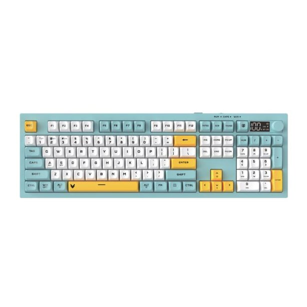 Bàn Phím Giả Cơ Không Dây VSP VK05 Plus| 3 Mode, Min-White-Yellow (KM04-VK05PL0164)