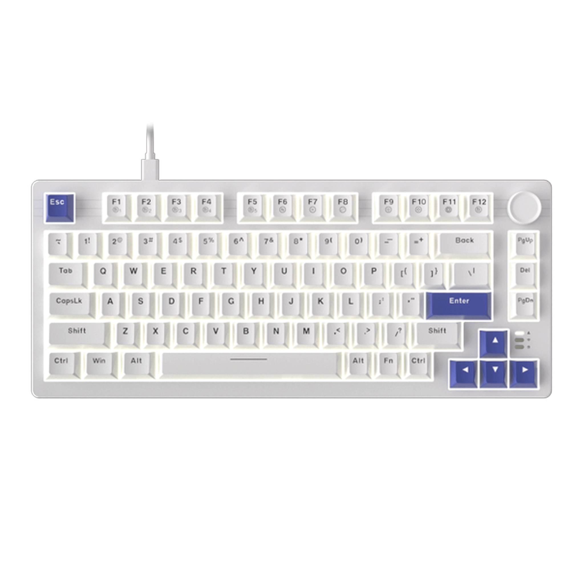 Bàn phím cơ gaming Dareu EK75 Full White | Có dây, TKL, Linear Switch, LED Trắng, White - Ảnh 5