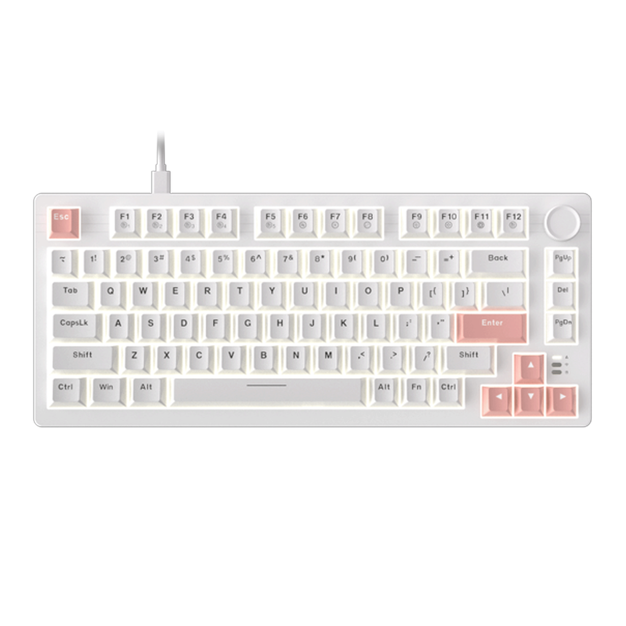 Bàn phím cơ gaming Dareu EK75 Full White | Có dây, TKL, Linear Switch, LED Trắng, White - Ảnh 4