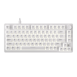 Bàn phím cơ gaming Dareu EK75 Full White | Có dây, TKL, Linear Switch, LED Trắng, White