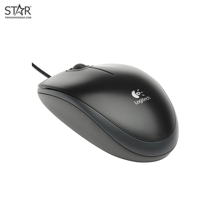 Chuột văn phòng Logitech B100 | Có dây, 800 DPI, 80g, Đen - Ảnh 2