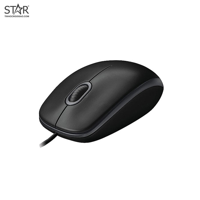 Chuột văn phòng Logitech B100 | Có dây, 800 DPI, 80g, Đen - Ảnh 3
