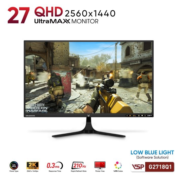 Màn hình Gaming VSP G2718Q1 | 27 inch, 2K QHD, IPS, 210Hz, 0.3ms - Ảnh 2