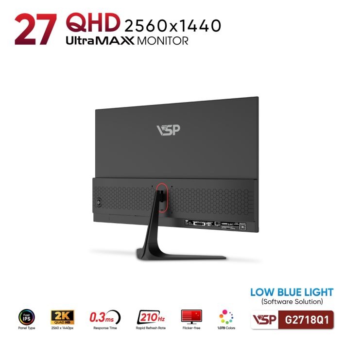Màn hình Gaming VSP G2718Q1 | 27 inch, 2K QHD, IPS, 210Hz, 0.3ms - Ảnh 3