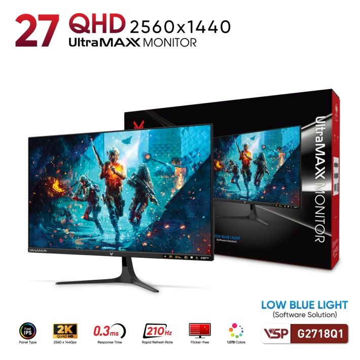 Màn hình Gaming VSP G2718Q1 | 27 inch, 2K QHD, IPS, 210Hz, 0.3ms - Ảnh 5