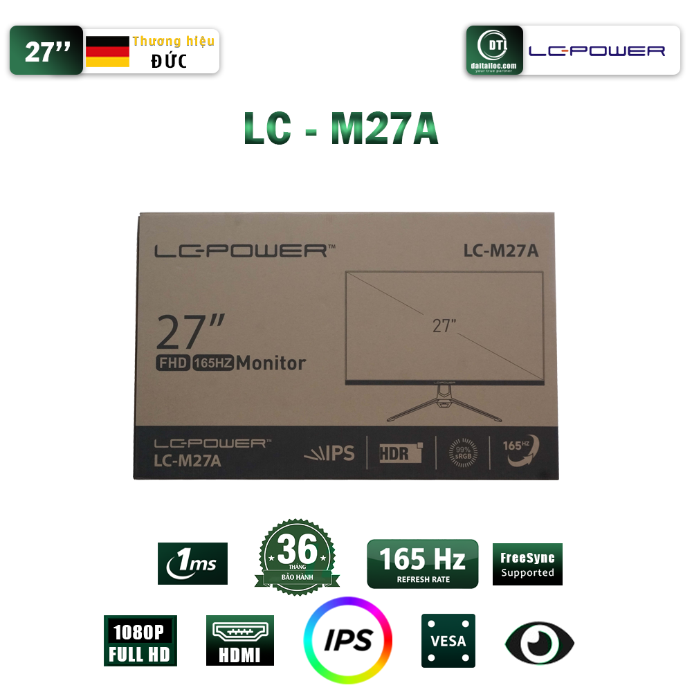 Màn hình Gaming LC-POWER LC-M27A | 27 inch, Full HD, 165Hz, IPS, 1ms - Ảnh 5