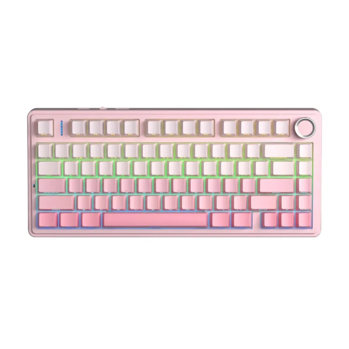 Bàn phím cơ gaming AULA F75 Hồng Gradient Side-Engraved | 3 Mode, Dream Sakura Switch, RGB (NK)