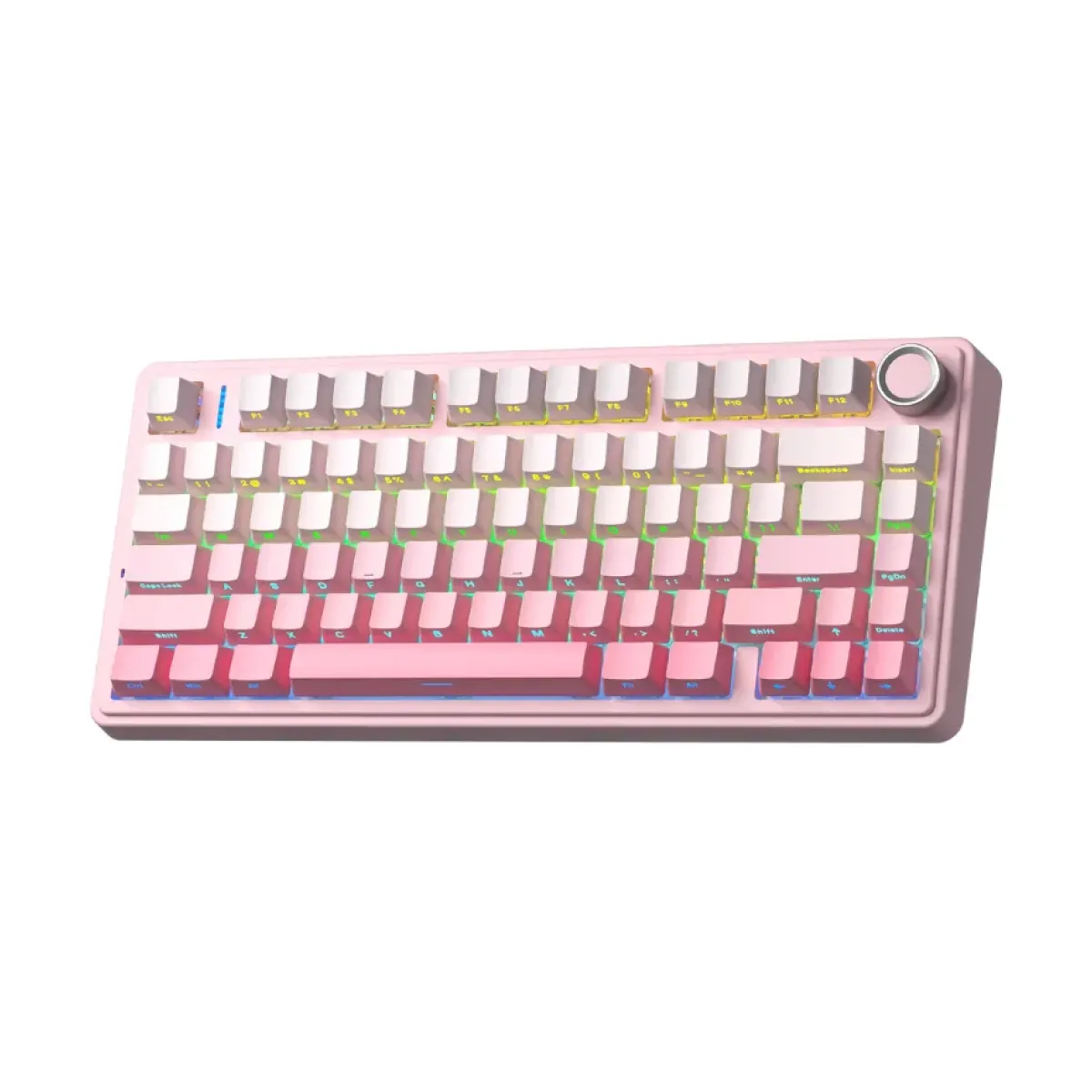Bàn phím cơ gaming AULA F75 Hồng Gradient Side-Engraved | 3 Mode, Dream Sakura Switch, RGB (NK) - Ảnh 3