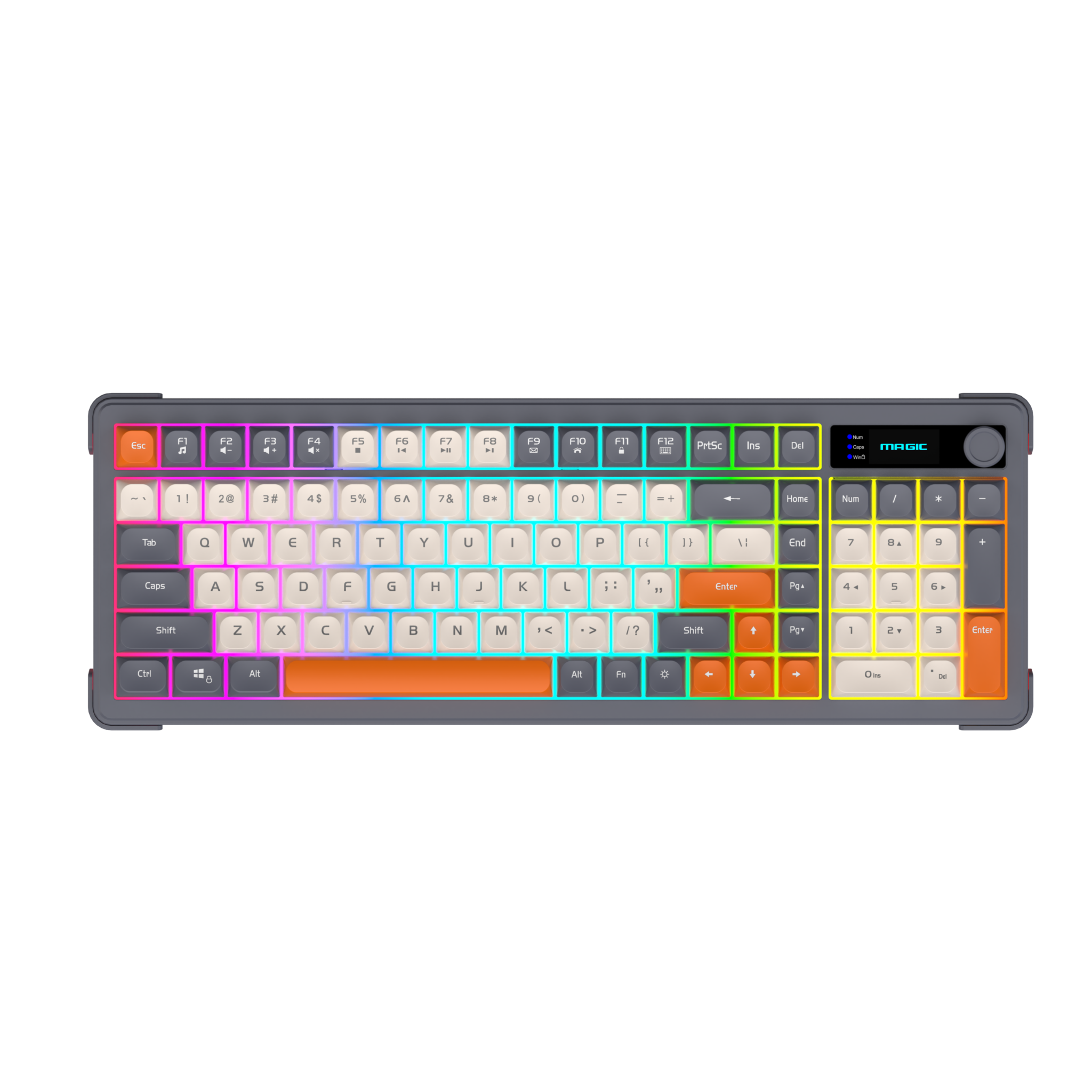Bàn phím giả cơ gaming Magic K-01L | Có dây, Led Rainbow
