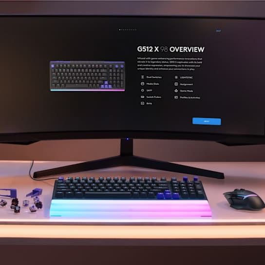 Bàn phím cơ Gaming Logitech G512 X 98 TMR Black Tactile switch (920-013988) | Analog, LIGHTSYNC RGB, 8K Hz - Ảnh 5
