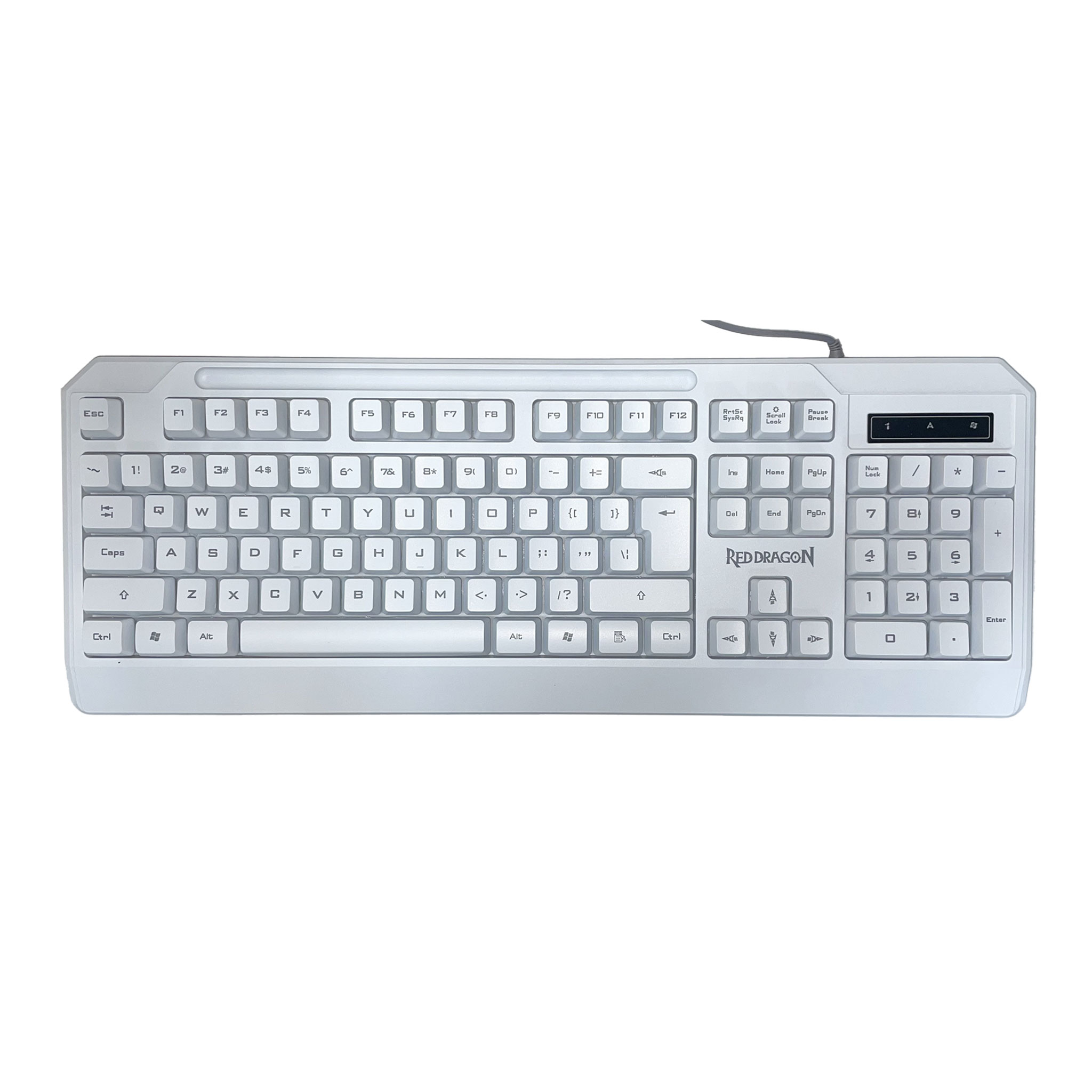 Bàn phím giả cơ gaming Redragon S101-K | Có dây, Fullsize, RGB, White