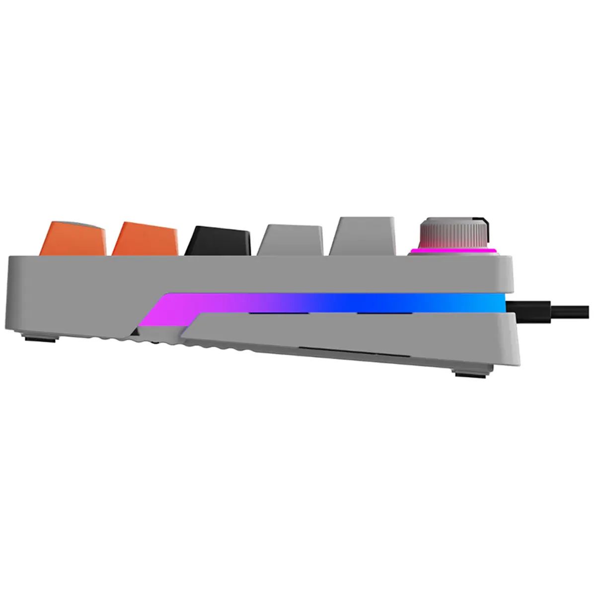 Bàn phím cơ Gaming Rapoo V501-87 RGB | TKL 87 phím, Blue Switch, RGB, USB, Đen Xám Cam - Ảnh 3