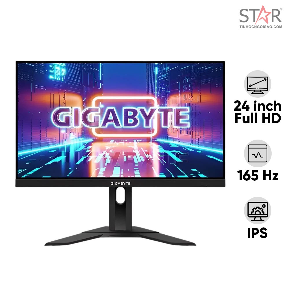 Màn hình Gaming Gigabyte 24 inch G24F-EK (23.8 inch|FHD|IPS|165Hz|1ms|300nits|HDMI+DP|Phẳng) - Ảnh 2