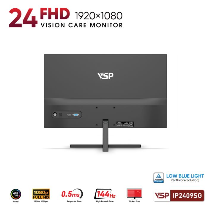 Màn hình Gaming VSP IP2409SG | 24 inch, Full HD, IPS, 144Hz, 1ms - Ảnh 4