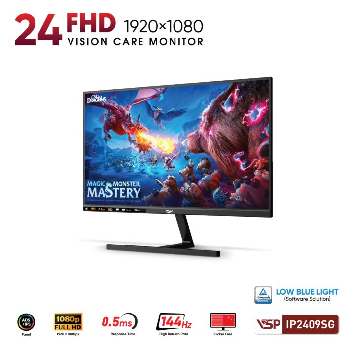 Màn hình Gaming VSP IP2409SG | 24 inch, Full HD, IPS, 144Hz, 1ms - Ảnh 3
