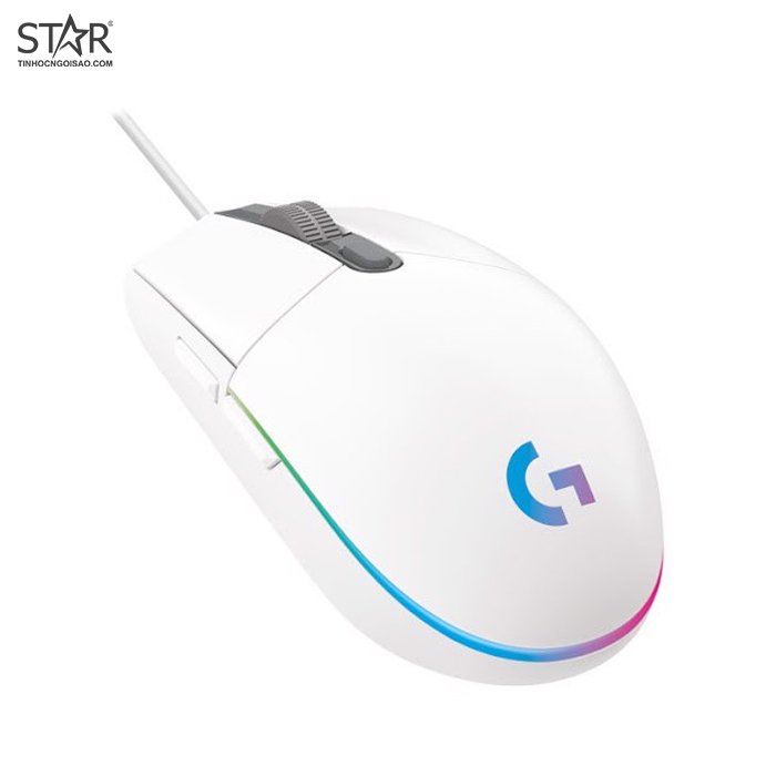 Chuột gaming Logitech G102 Gen II Lightsync | Có dây, 8000 DPI, 85g, RGB, Trắng - Ảnh 4