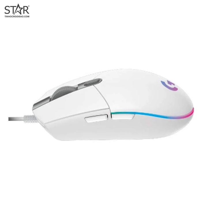 Chuột gaming Logitech G102 Gen II Lightsync | Có dây, 8000 DPI, 85g, RGB, Trắng - Ảnh 3