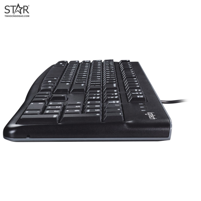 Bàn phím giả cơ văn phòng Logitech K120 | Có dây, Fullsize, Black - Ảnh 4