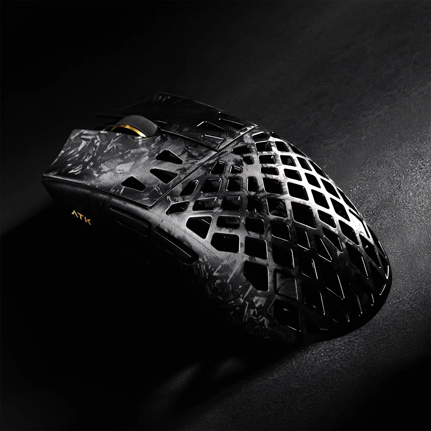 Chuột Gaming Không Dây ATK Blazing Sky Ghost Extreme Hollow Carbon Fiber | 2 Mode, Đen - Ảnh 3