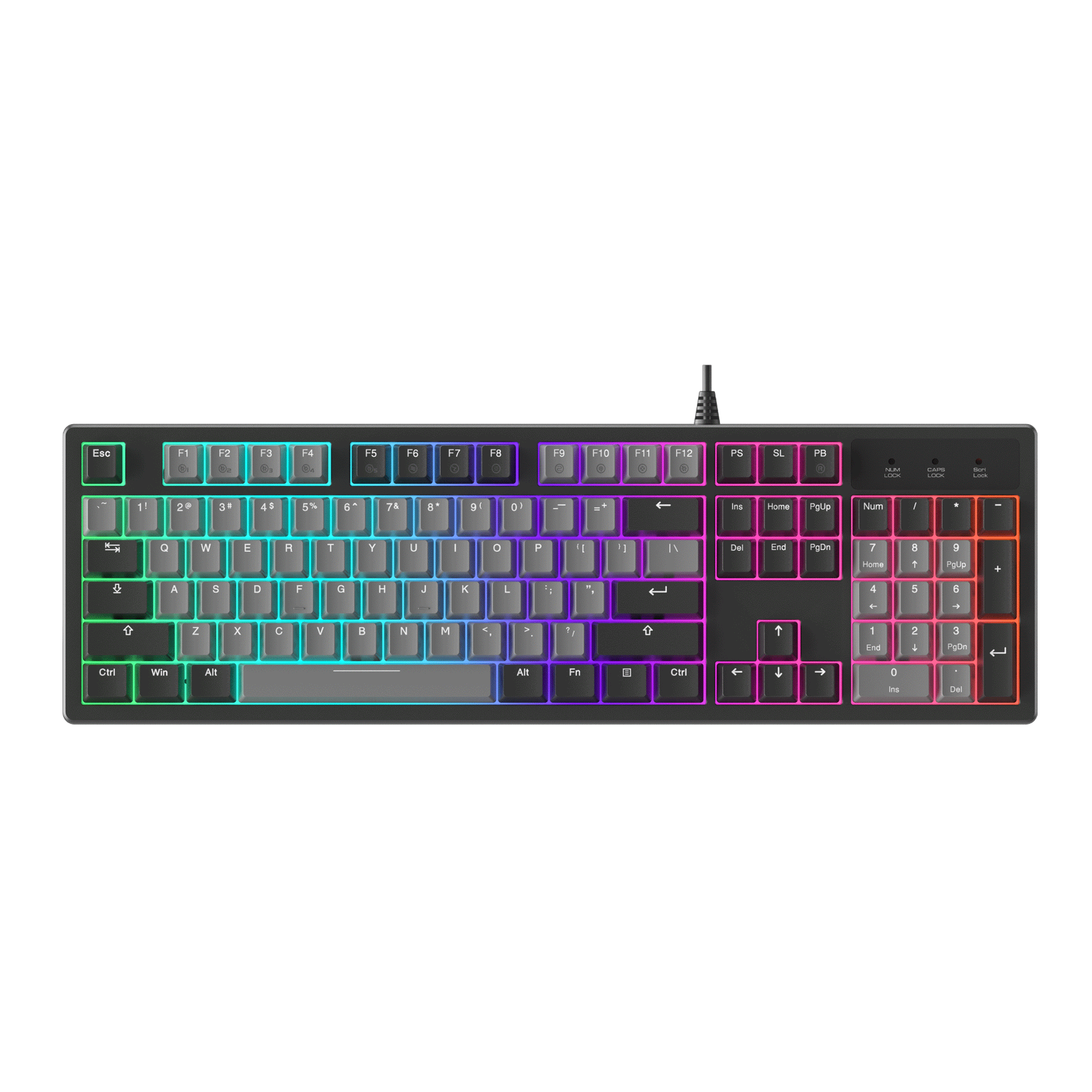 Bàn phím cơ gaming Dareu EK104 | Có dây, Fullsize, Linear Switch, RGB, Gray