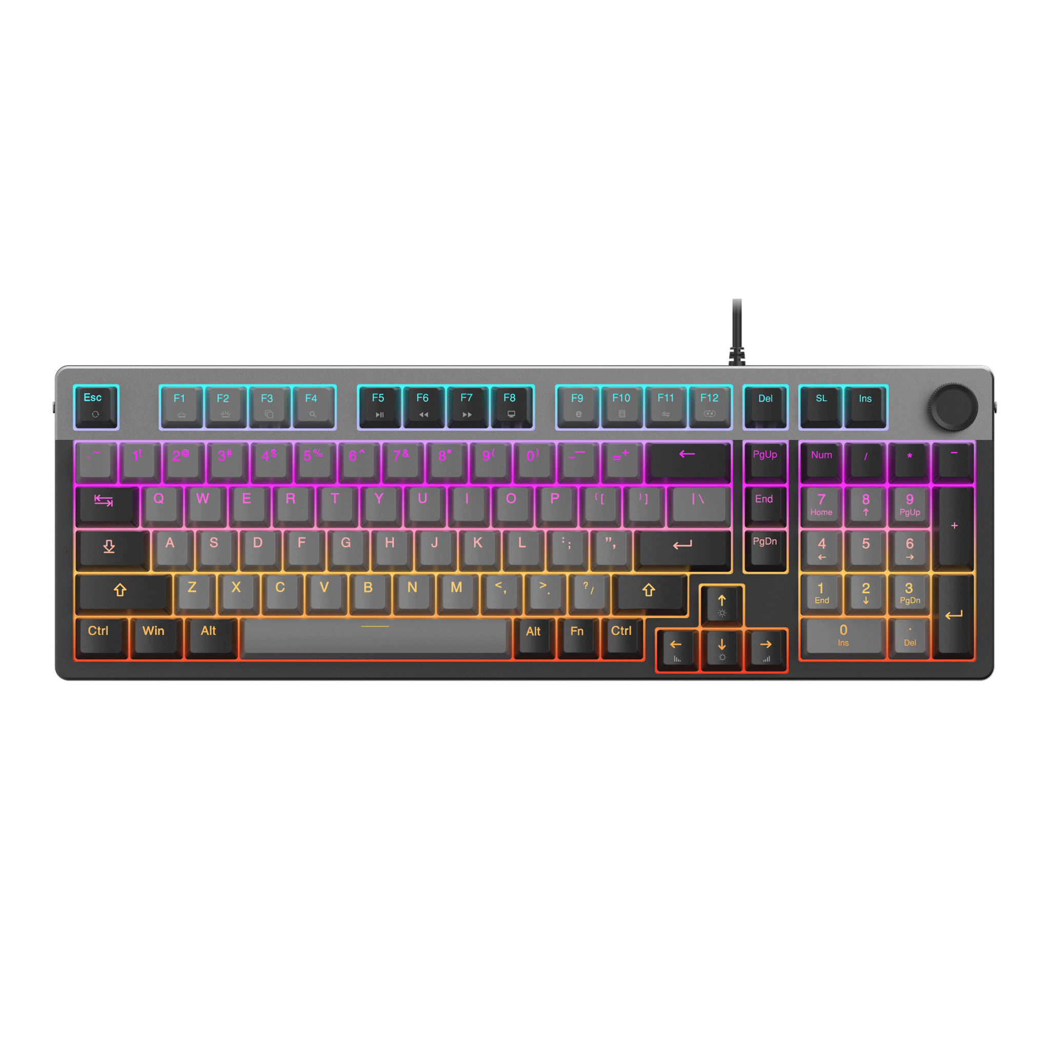 Bàn phím cơ gaming Dareu EK98L Gray | Có dây, Fullsize, Linear Switch, RGB, Black/Gray