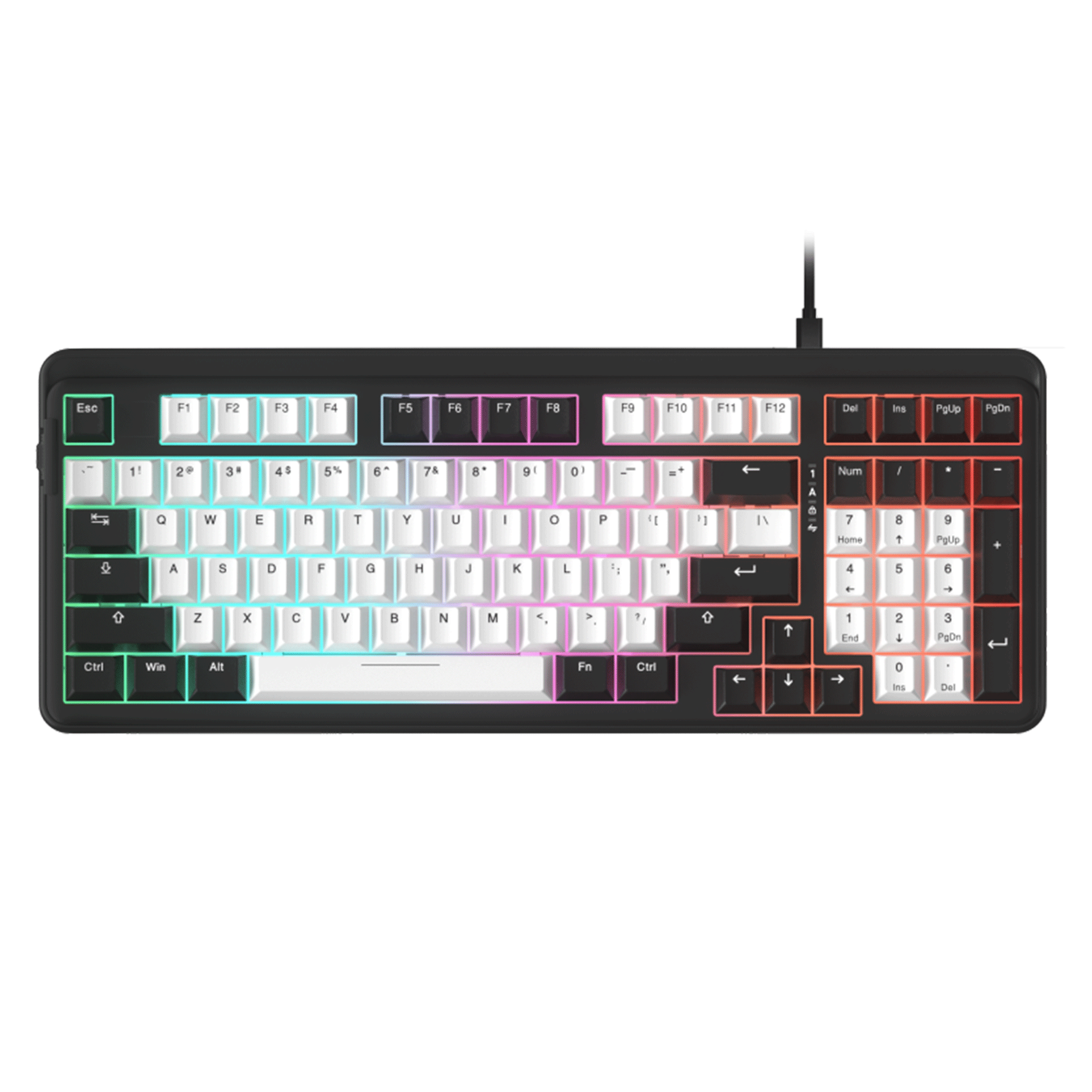 Bàn phím cơ gaming Dareu EK98 | Có dây, Fullsize, Linear Switch, RGB, White/Black