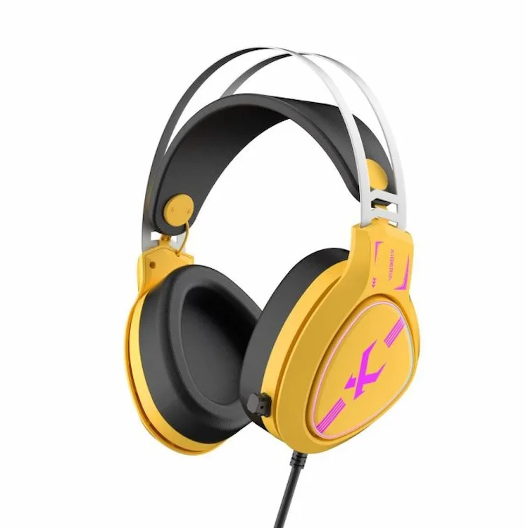 Tai nghe Gaming Xiberia V30 | Có dây (USB), Overear, RGB, Vàng
