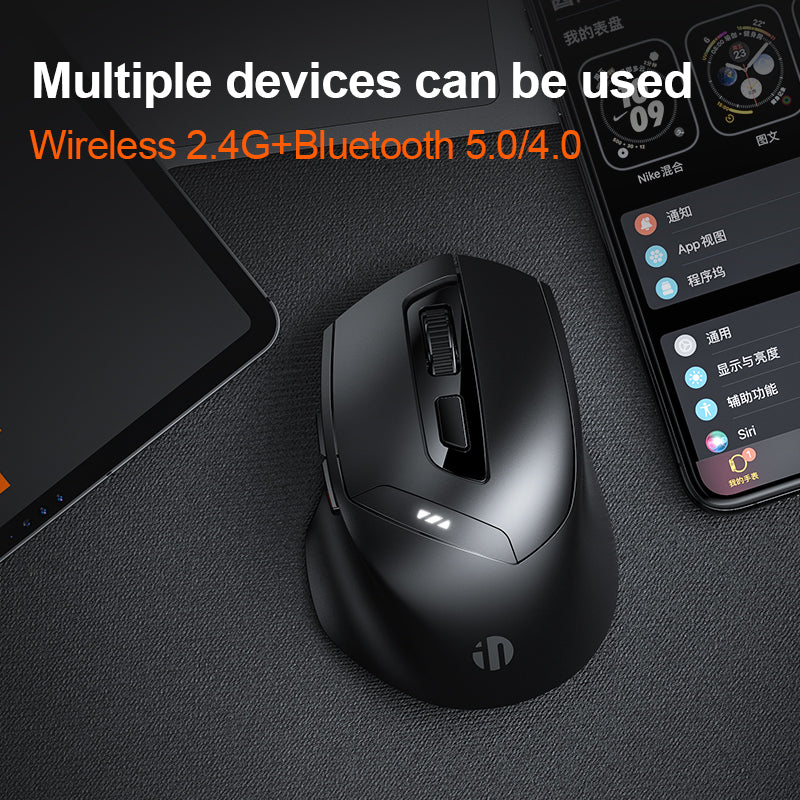 Chuột văn phòng INPHIC DR01 Chính Hãng | Wireless, Bluetooth, 1600 DPI, 83g, Đen - Ảnh 5