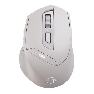 Chuột văn phòng INPHIC DR6 Chính Hãng | Wireless, Bluetooth, 2400 DPI, 84g, Trắng Xám
