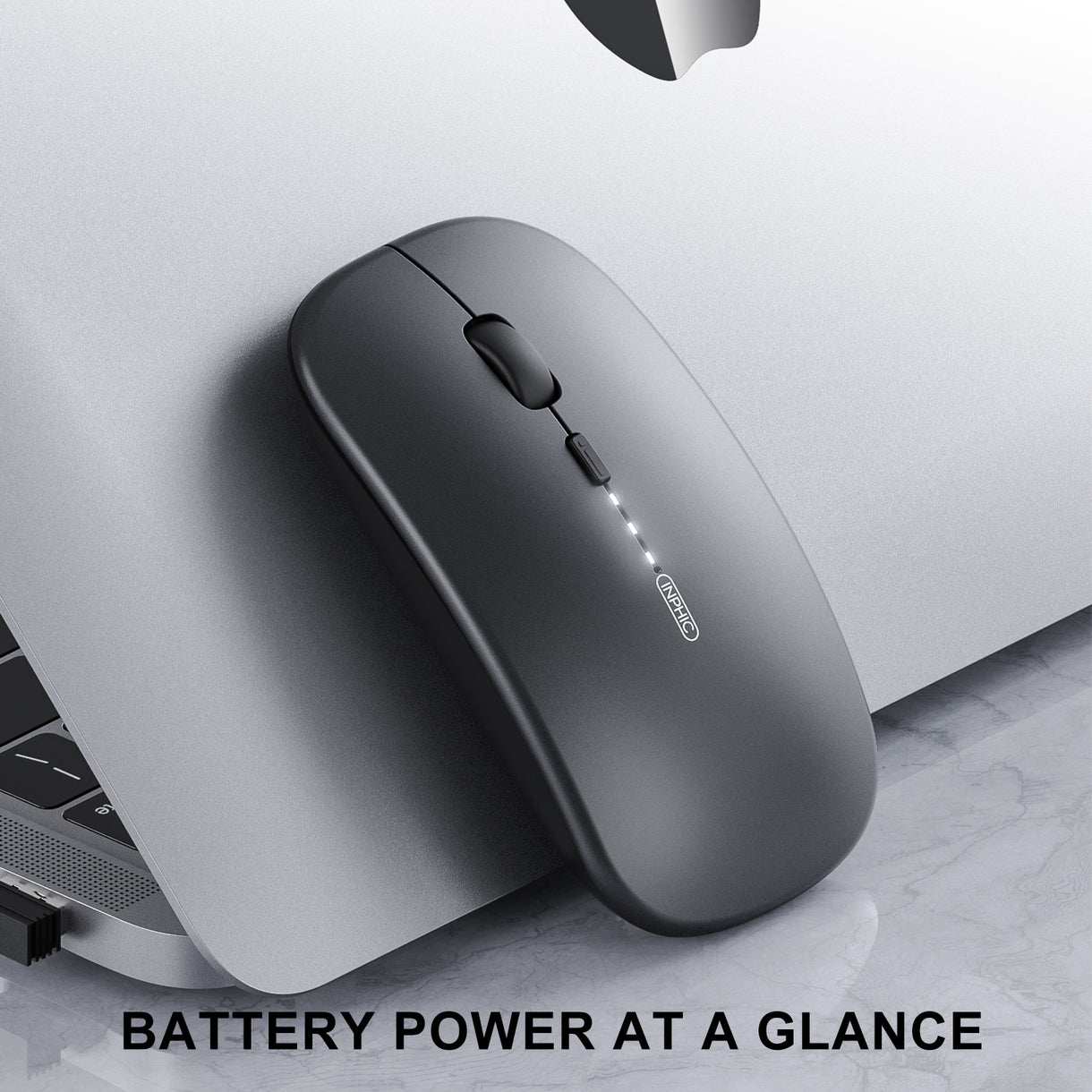 Chuột văn phòng INPHIC M1P Chính Hãng | Wireless, 1600 DPI, 73g, Đen - Ảnh 4