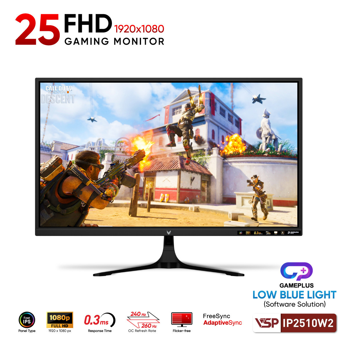 Màn hình Gaming VSP IP2510W2 | 25 inch, Full HD, 260Hz, IPS, 0,3ms - Ảnh 2
