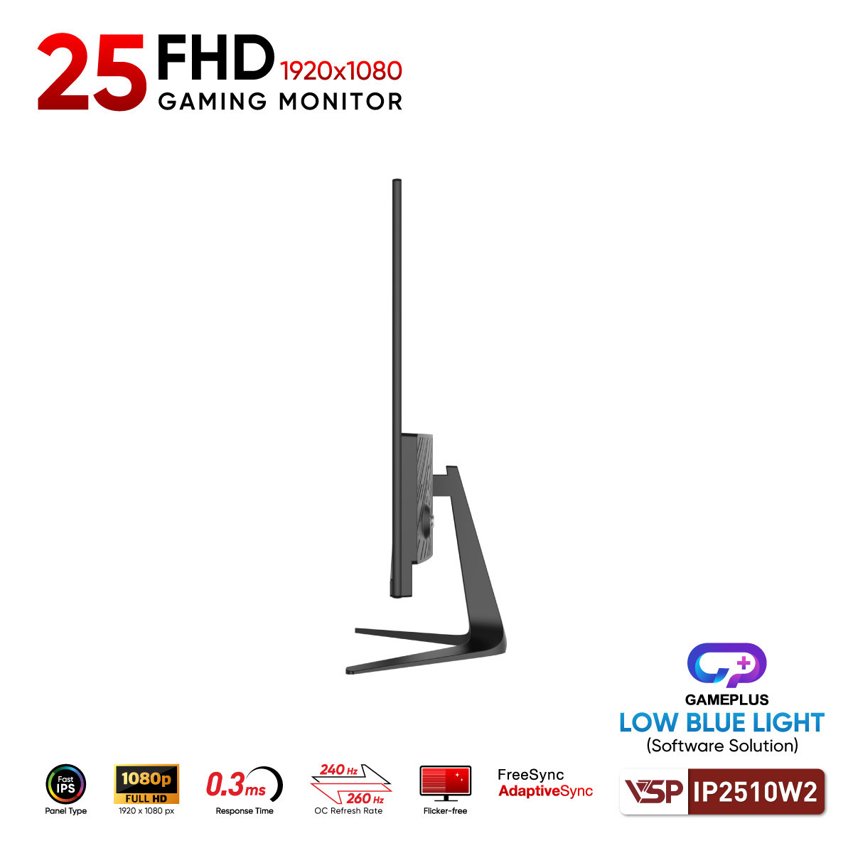 Màn hình Gaming VSP IP2510W2 | 25 inch, Full HD, 260Hz, IPS, 0,3ms - Ảnh 5