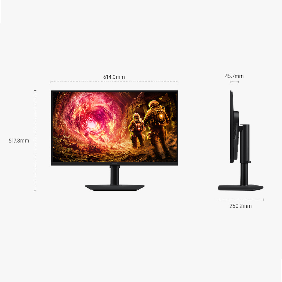 Màn hình Gaming Samsung Odyssey LS27FG502EEXXV | 27 inch, 2K/QHD, 180Hz, IPS, Chân CTH - Ảnh 5