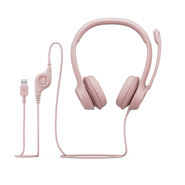Tai nghe Logitech H390 (981-001282) | Có dây, USB, Headset, Hồng - Ảnh 2