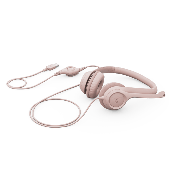Tai nghe Logitech H390 (981-001282) | Có dây, USB, Headset, Hồng - Ảnh 3