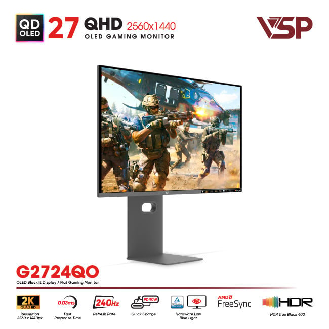 Màn hình Gaming AI Vision Pro G2724QO | 27 inch, 2K/QHD, 240Hz, QD-OLED - Ảnh 5