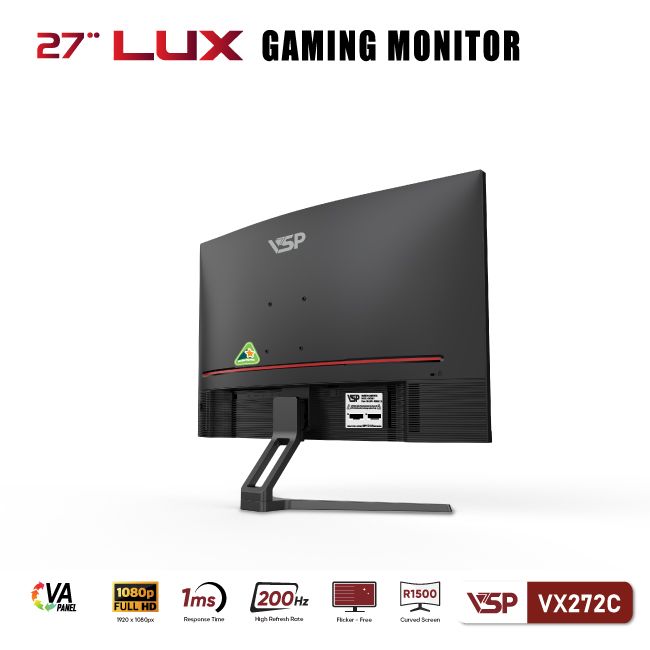 Màn hình Gaming VSP VX272C | 27 inch, FHD, 200Hz, VA - Ảnh 3